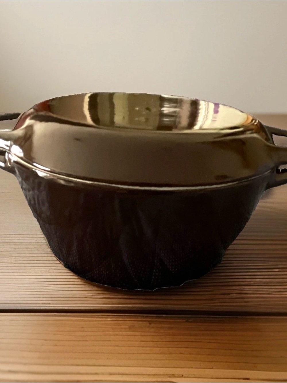 Vtg COPCO Denmark D2 Enameled Cast Iron Dutch Oven Pot Mocha Brown- Pristine